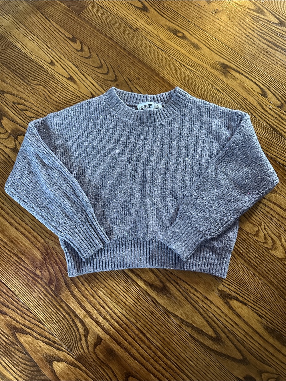 Girl’s Sparkle Lavender Knit Sweater